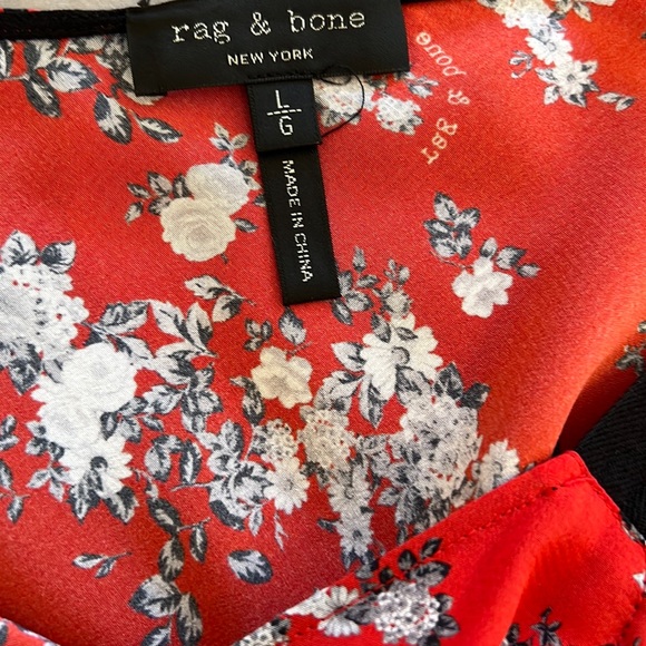 FAB rag & bone asymmetrical dress. Silk w/grosgrain straps, pockets. Red is IN! - Picture 3 of 8